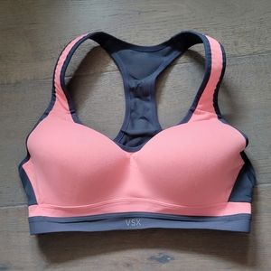 Victoria's Secret Sports Bra, Sz 34B, pink and grey